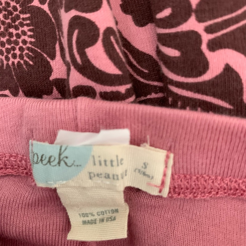 Peek Girls Pink and Brown Damask Bundle, Size 3-6 months Dress, 2 Pants & Hat - Picture 5 of 11